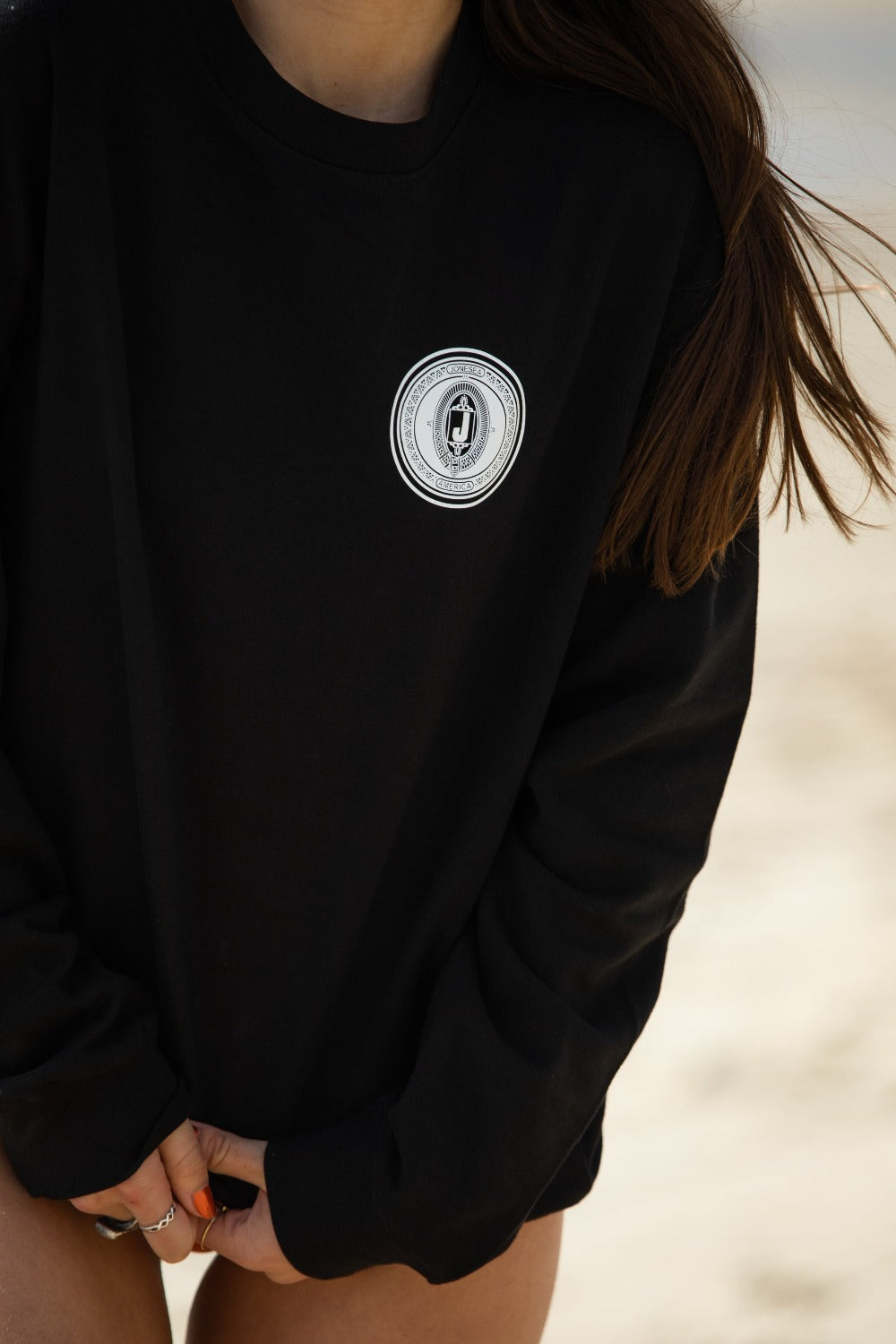 Black Signature Logo sweatshirt - Jonesea Wetsuits