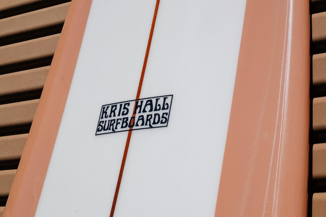 KRIS HALL | 9’4” MODEL-O DUSTY ROSE PANELS LONGBOARD - Jonesea Wetsuits