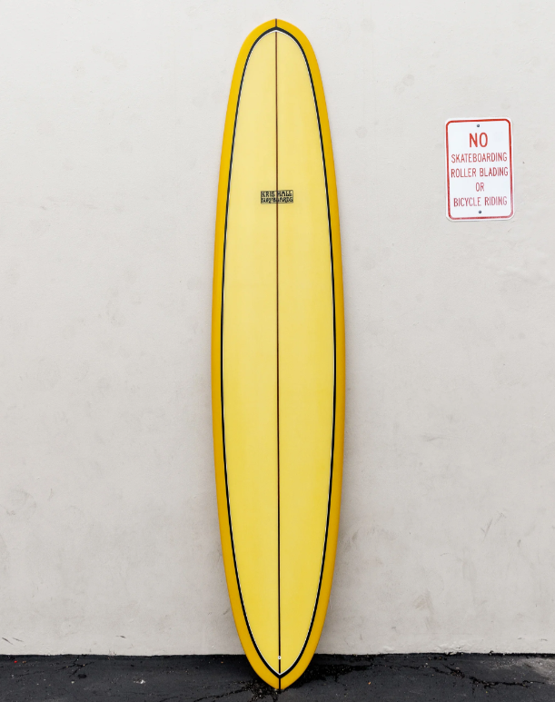 KRIS HALL | 9’4” JAZZ PIN GOLDENROD YELLOW LONGBOARD - Jonesea Wetsuits